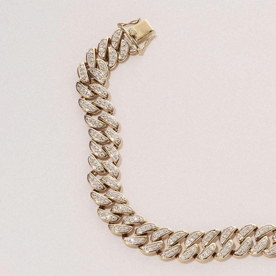 21 Inch Havana Cuban Lab Diamond Necklace 8.00ct Set in 18K Gold Vermeil