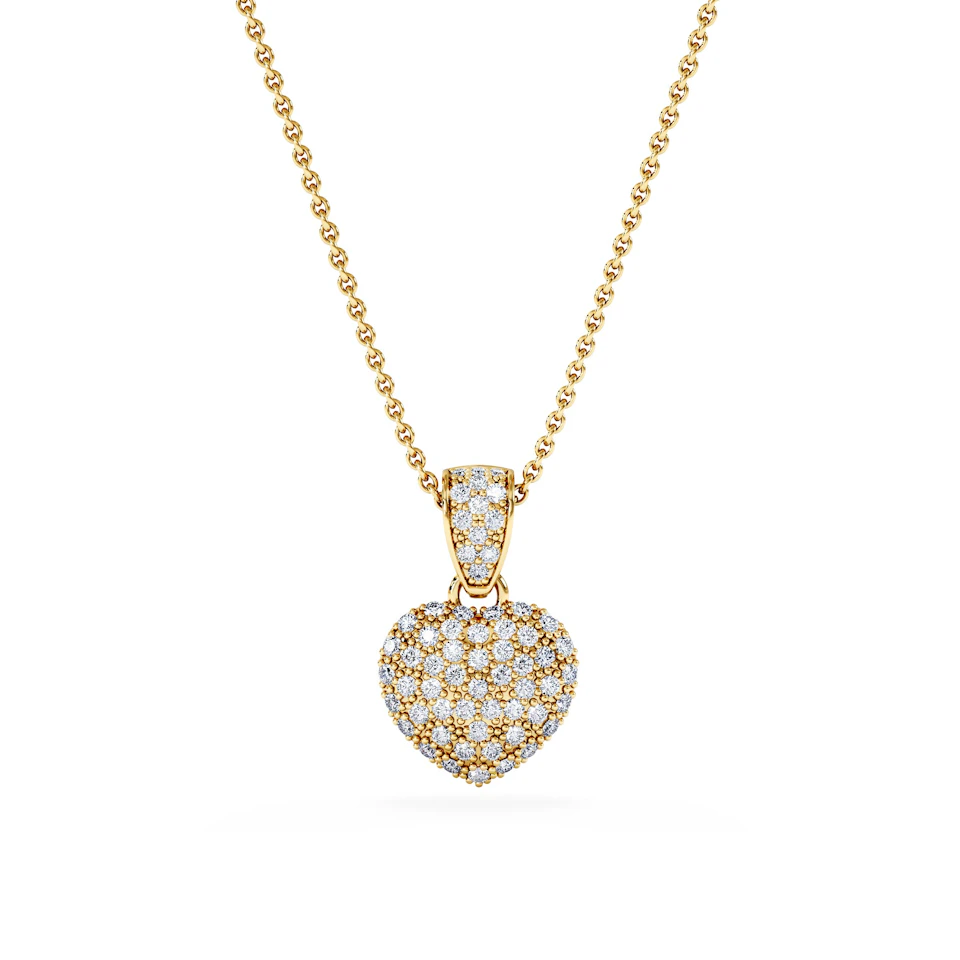 Heart Lab Diamond Necklace 0.50ct in 18K Gold Vermeil