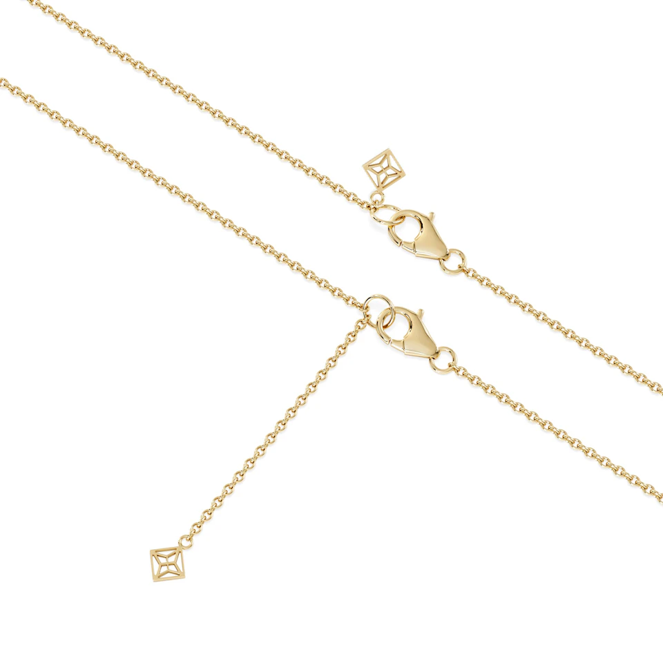Teardrop Solitaire 0.10ct H/SI Round Cut Lab Grown Necklace in 18K Gold Vermeil