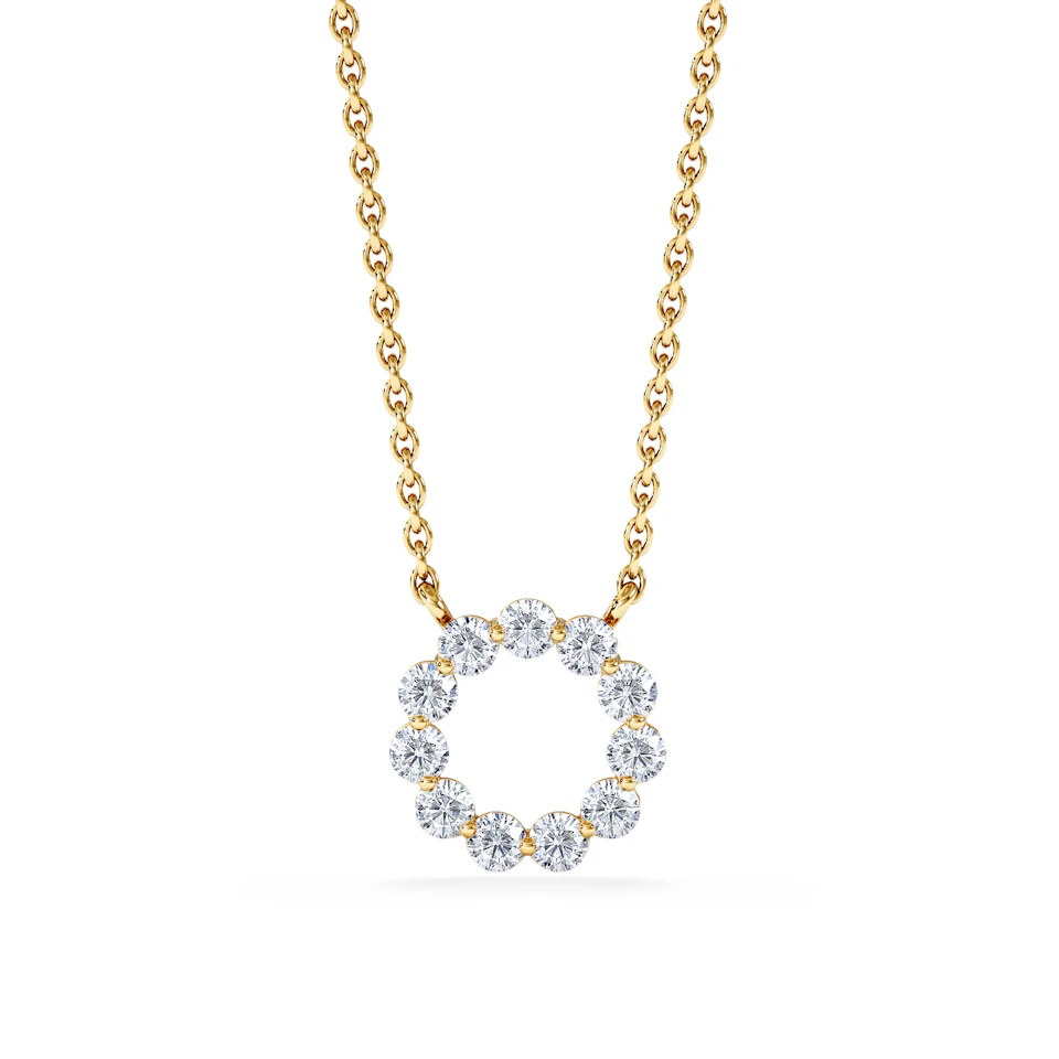 Lab Diamond Eternal Glow Circles Necklace 0.35ct in 18K Gold Vermeil