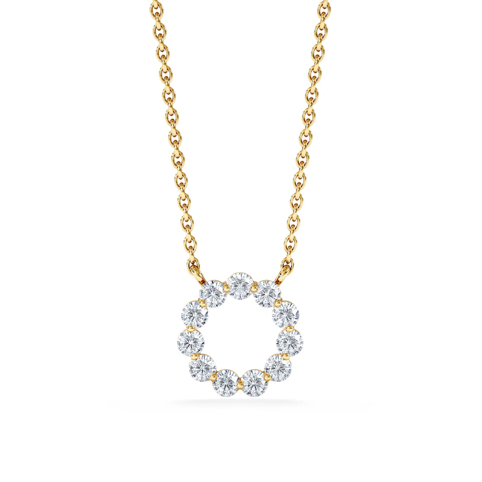 Lab Diamond Eternal Glow Circles Necklace 0.25ct in 18K Gold Vermeil