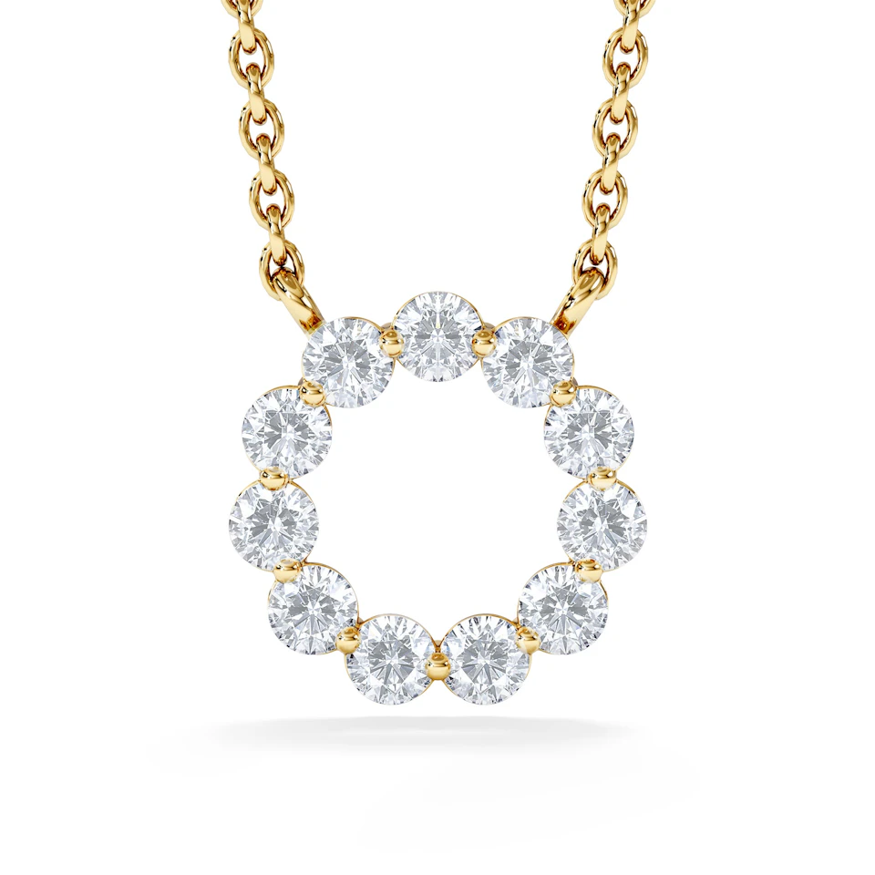 Lab Diamond Eternal Glow Circles Necklace 0.35ct in 18K Gold Vermeil
