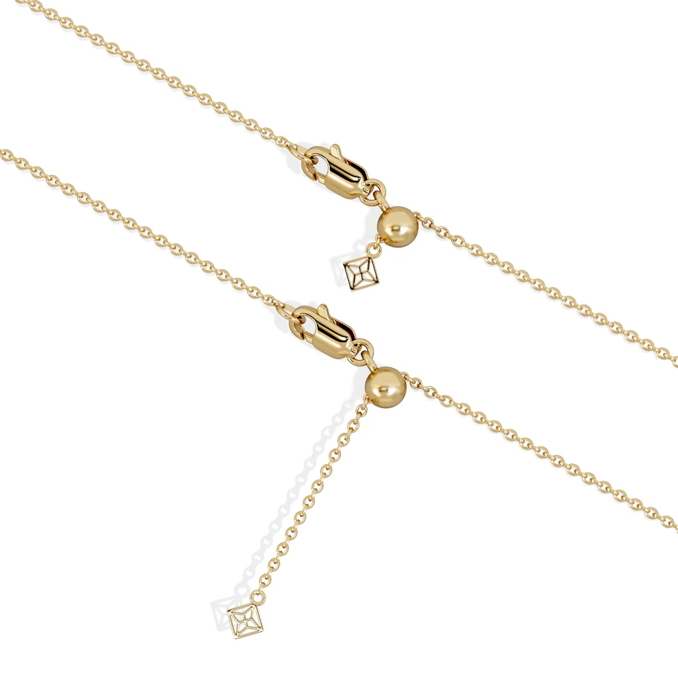 Eden 3.10ct Round Pearl and Lab Diamond Station Necklace in 18K Gold Vermeil