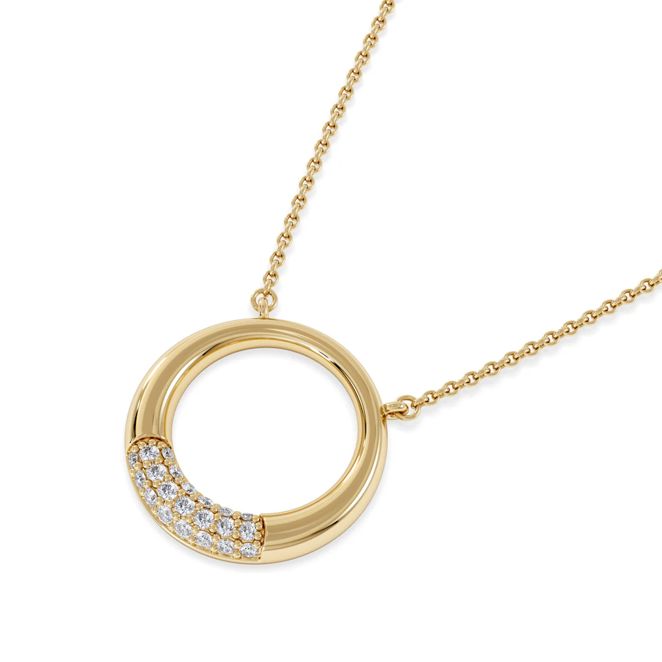 Luna 0.30ct Lab Diamond Necklace in 18K Vermeil