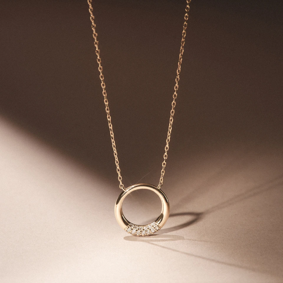 Luna 0.30ct Lab Diamond Necklace in 18K Vermeil