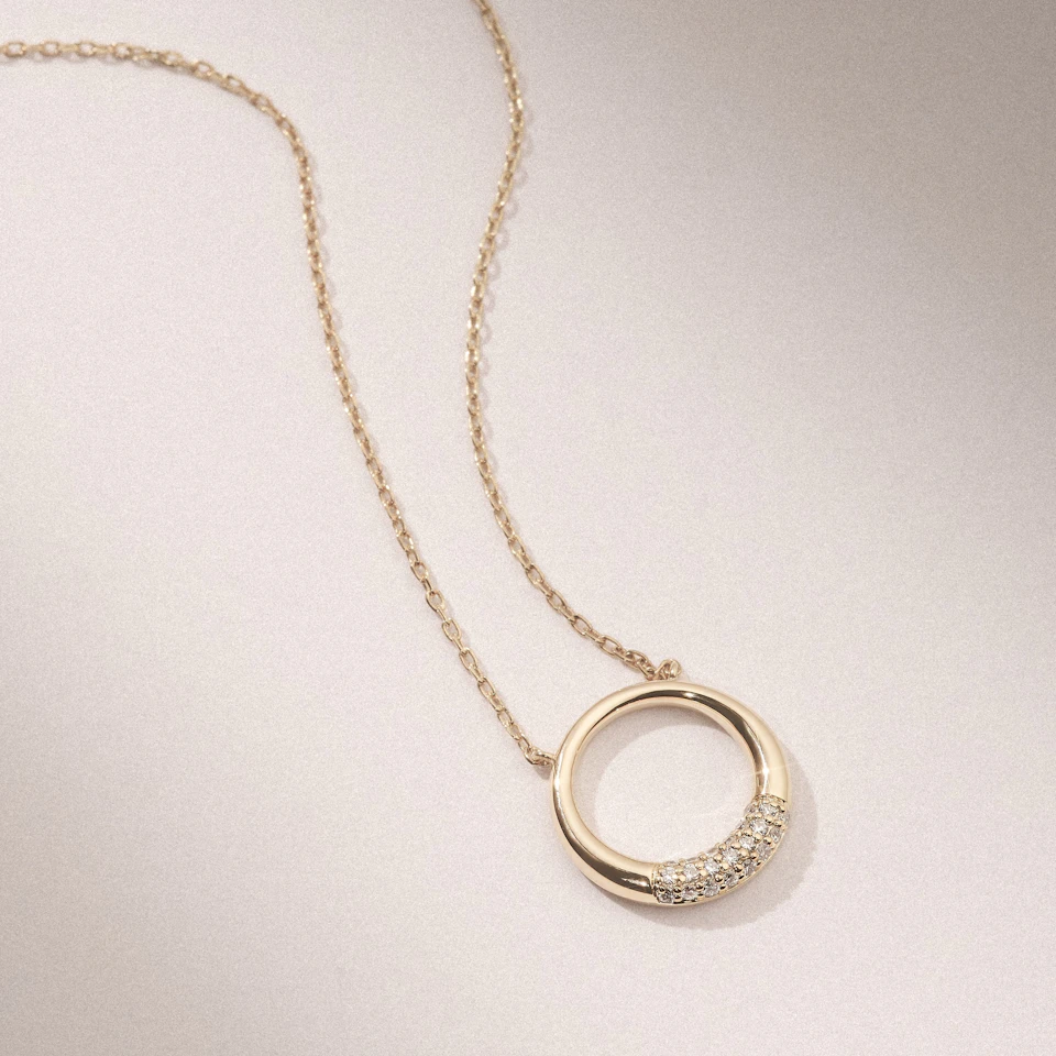 Luna 0.30ct Lab Diamond Necklace in 18K Vermeil