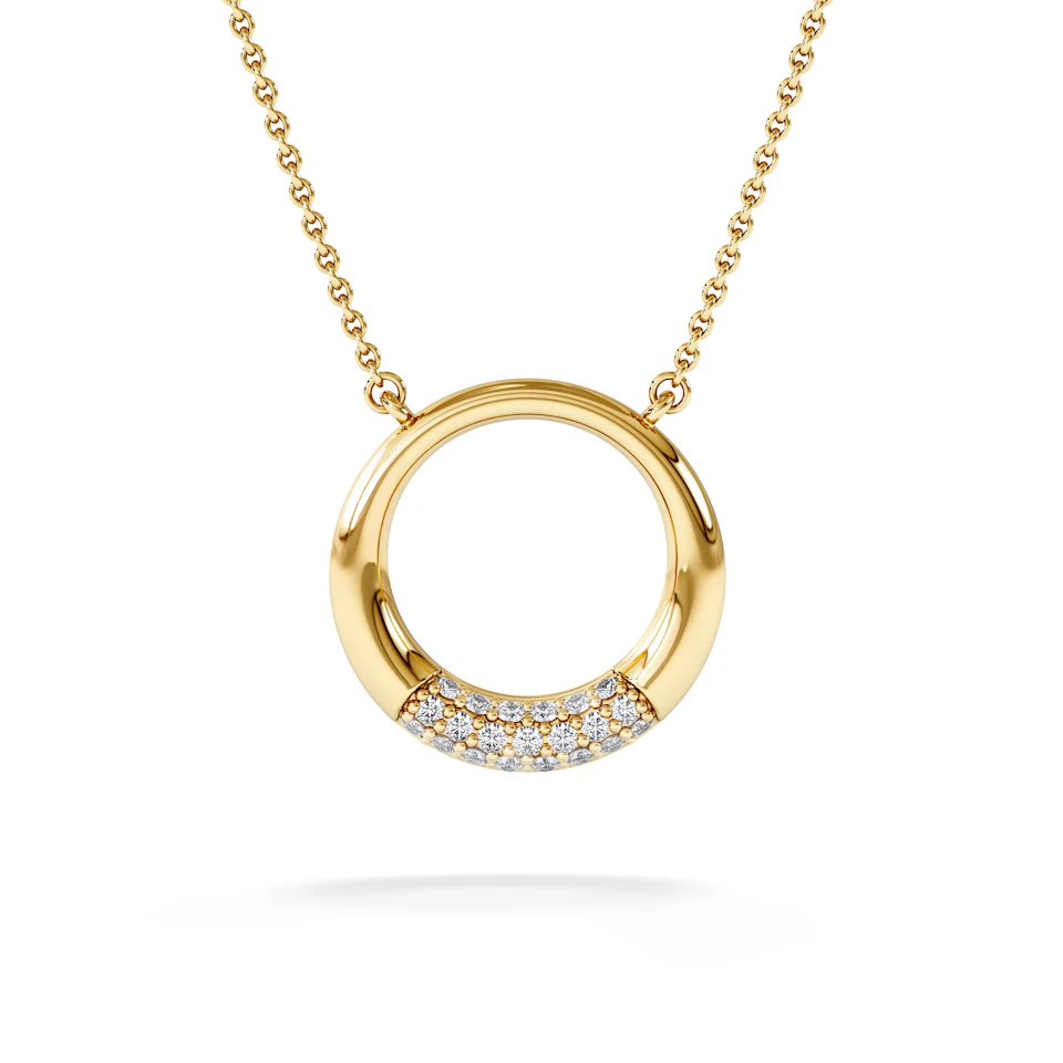 Luna 0.30ct Lab Diamond Necklace in 18K Vermeil
