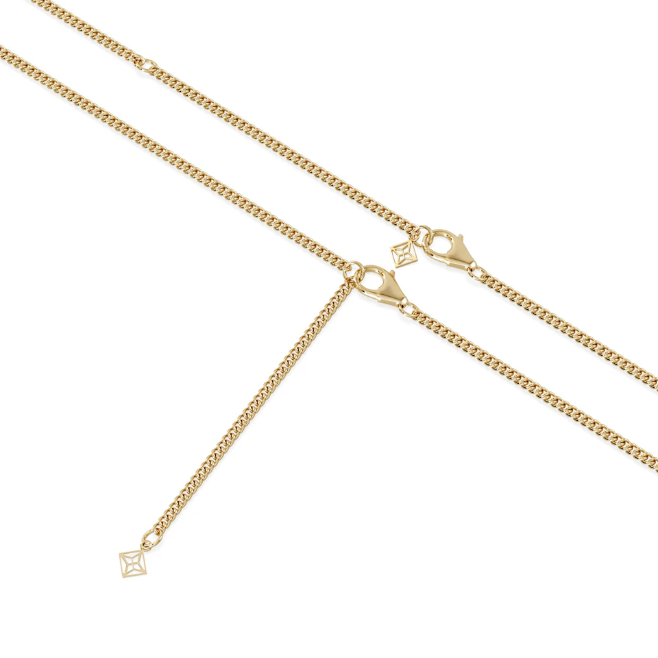Men’s 0.15ct Lab Grown Diamond Cross Pendant Necklace in 18K Gold Vermeil