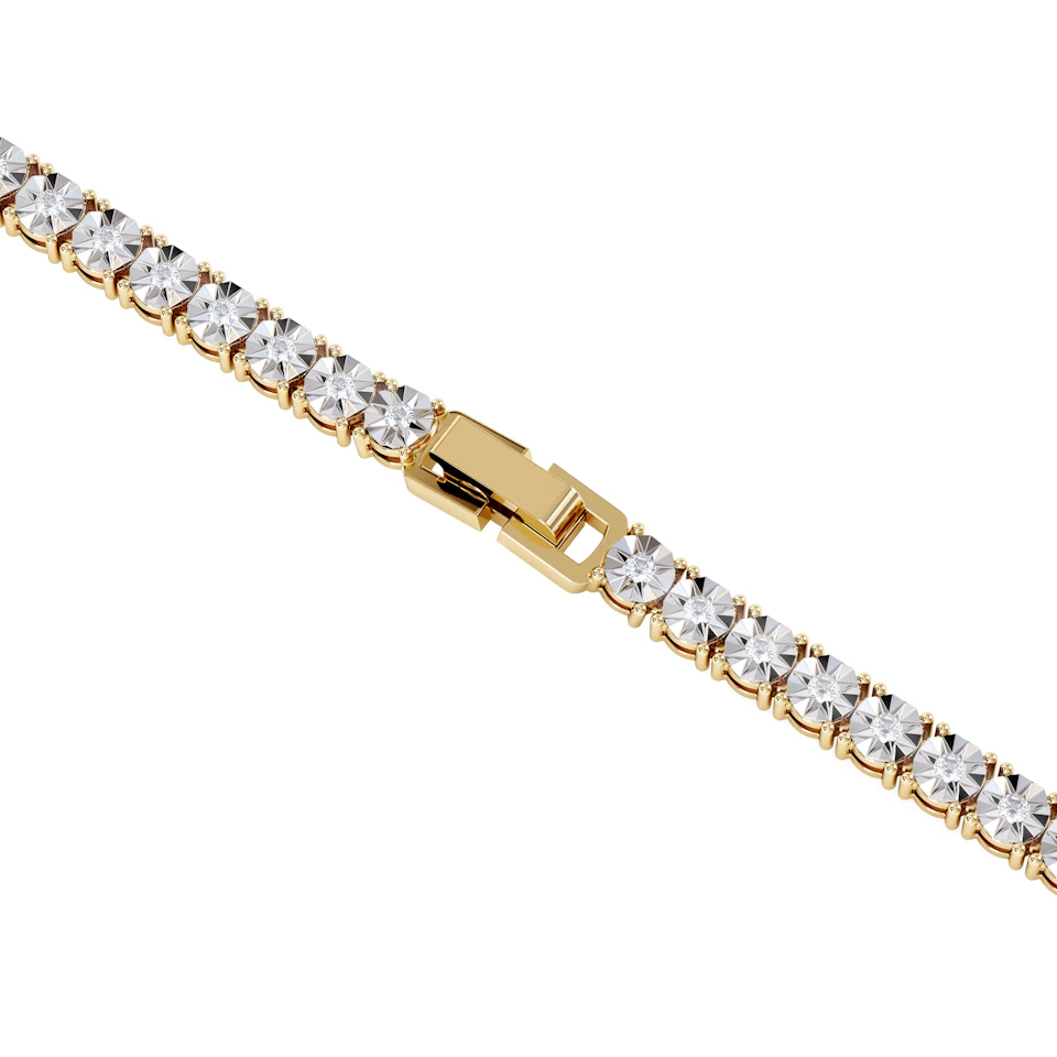 Brilliance 2.50ct Round Cut Lab Diamond Tennis Necklace in 18K Gold Vermeil