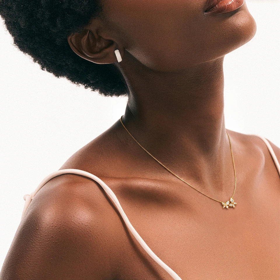 Papillon 0.20ct Lab Diamond Necklace 18K Gold Vermeil
