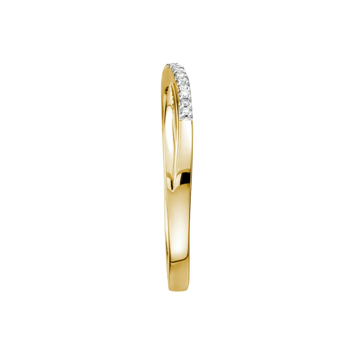 Lab Diamond Half Eternity Wave Ring 0.05ct in 18K Gold Vermeil