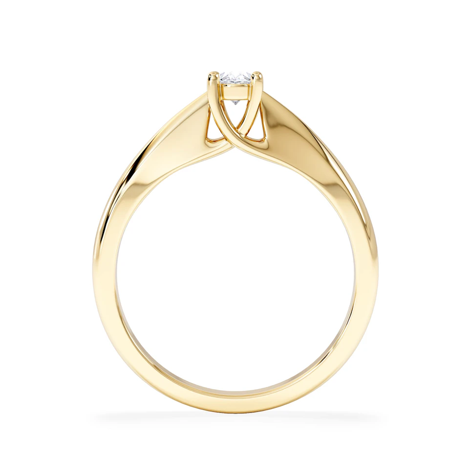 Naomi Oval Cut Lab Diamond Engagement Ring 0.33ct H/SI in 18k Gold Vermeil