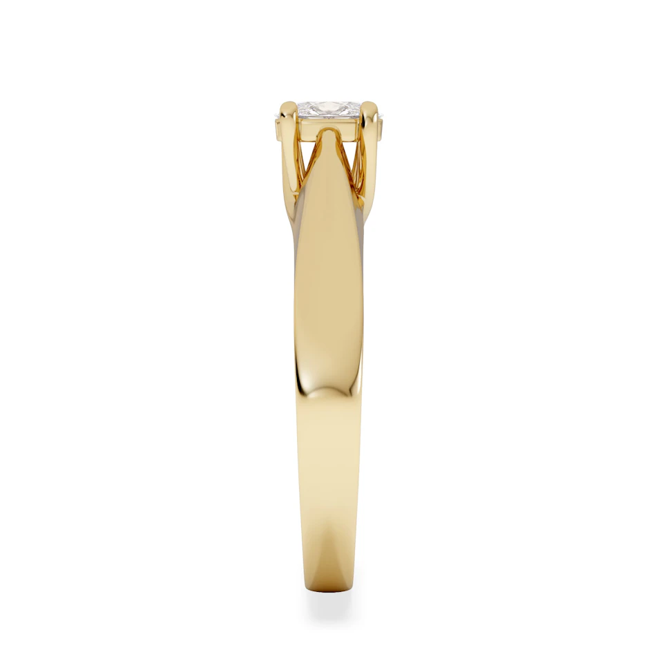 Naomi Oval Cut Lab Diamond Engagement Ring 0.33ct H/SI in 18k Gold Vermeil