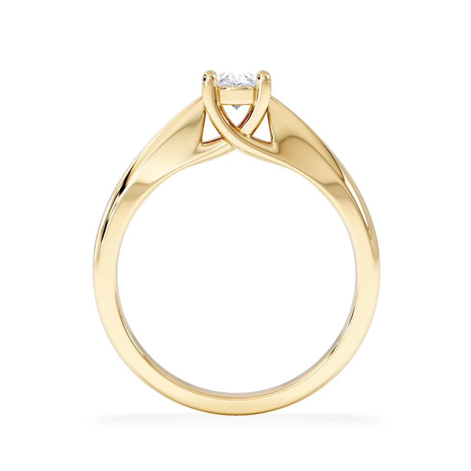 Naomi Oval Cut Lab Diamond Engagement Ring 0.50ct H/SI in 18k Gold Vermeil