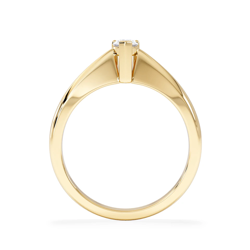 Naomi Pear Cut Lab Diamond Engagement Ring 0.33ct H/SI in 18k Gold Vermeil