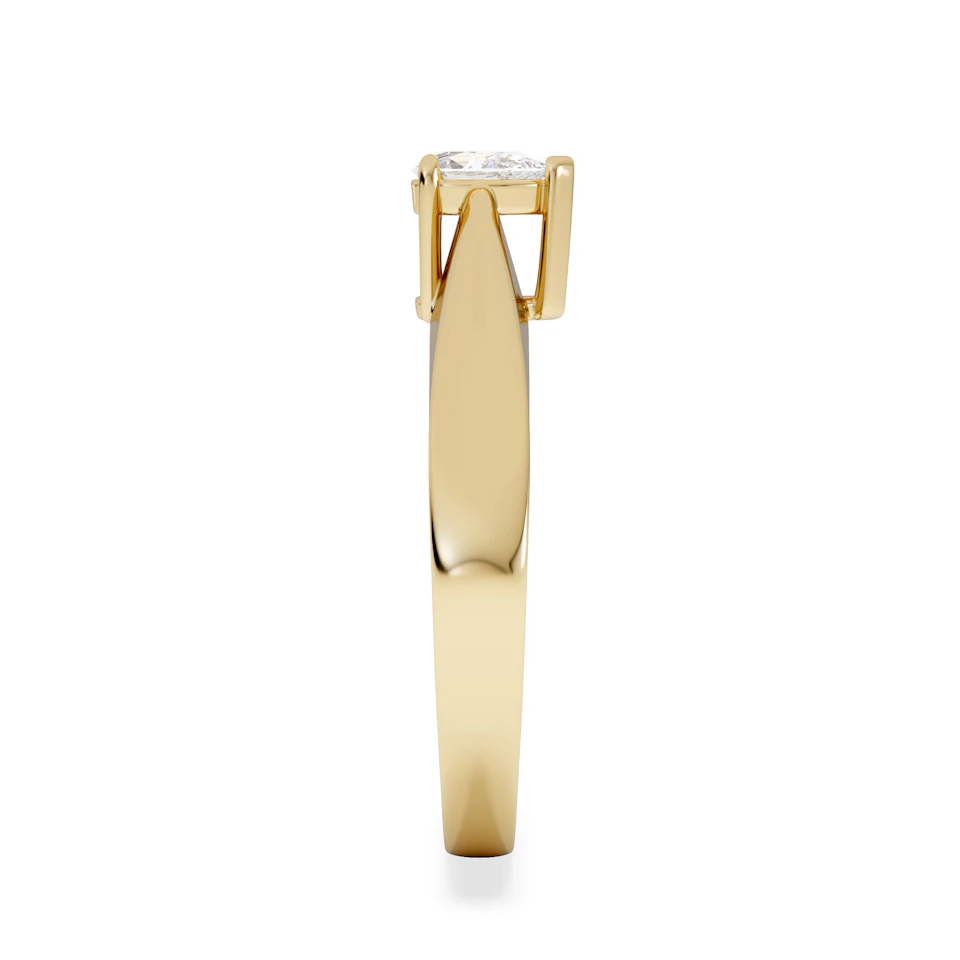 Naomi Pear Cut Lab Diamond Engagement Ring 0.33ct H/SI in 18k Gold Vermeil