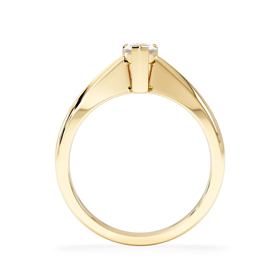 Naomi Pear Cut Lab Diamond Engagement Ring 0.50ct H/SI in 18k Gold Vermeil
