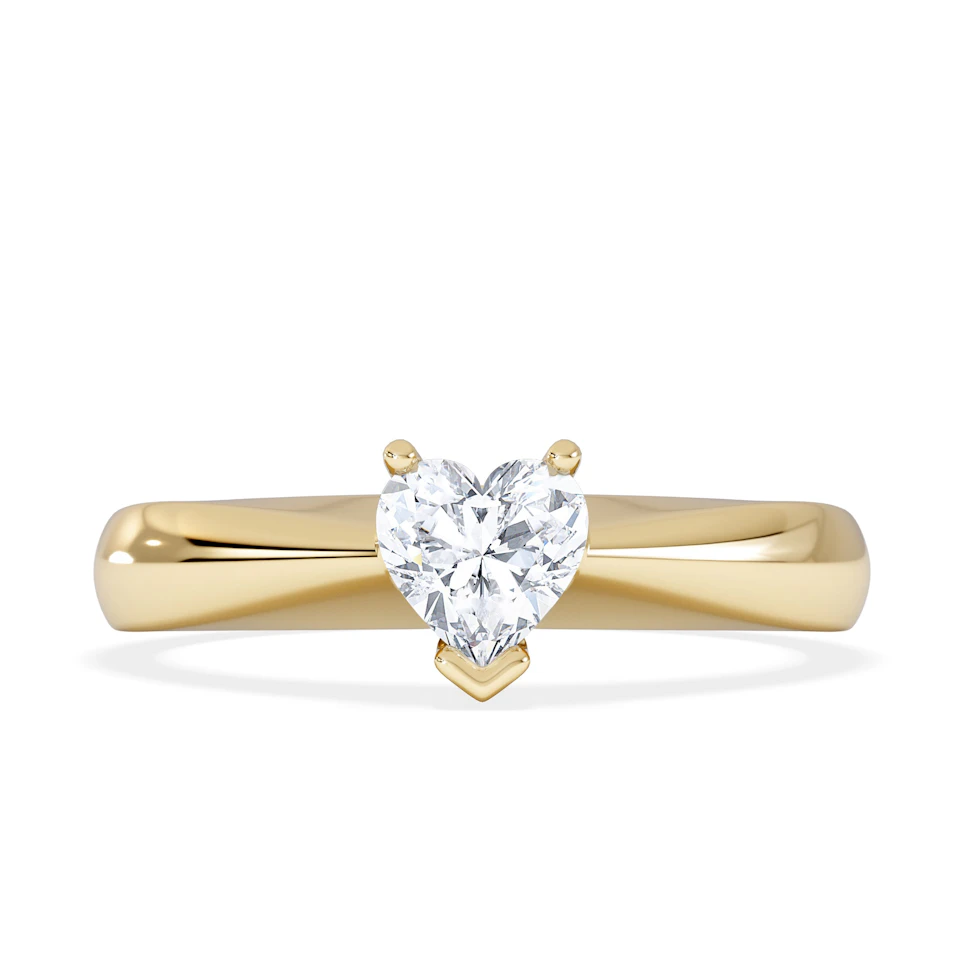 Naomi Heart Cut Lab Diamond Engagement Ring 0.50ct H/SI in 9k Gold