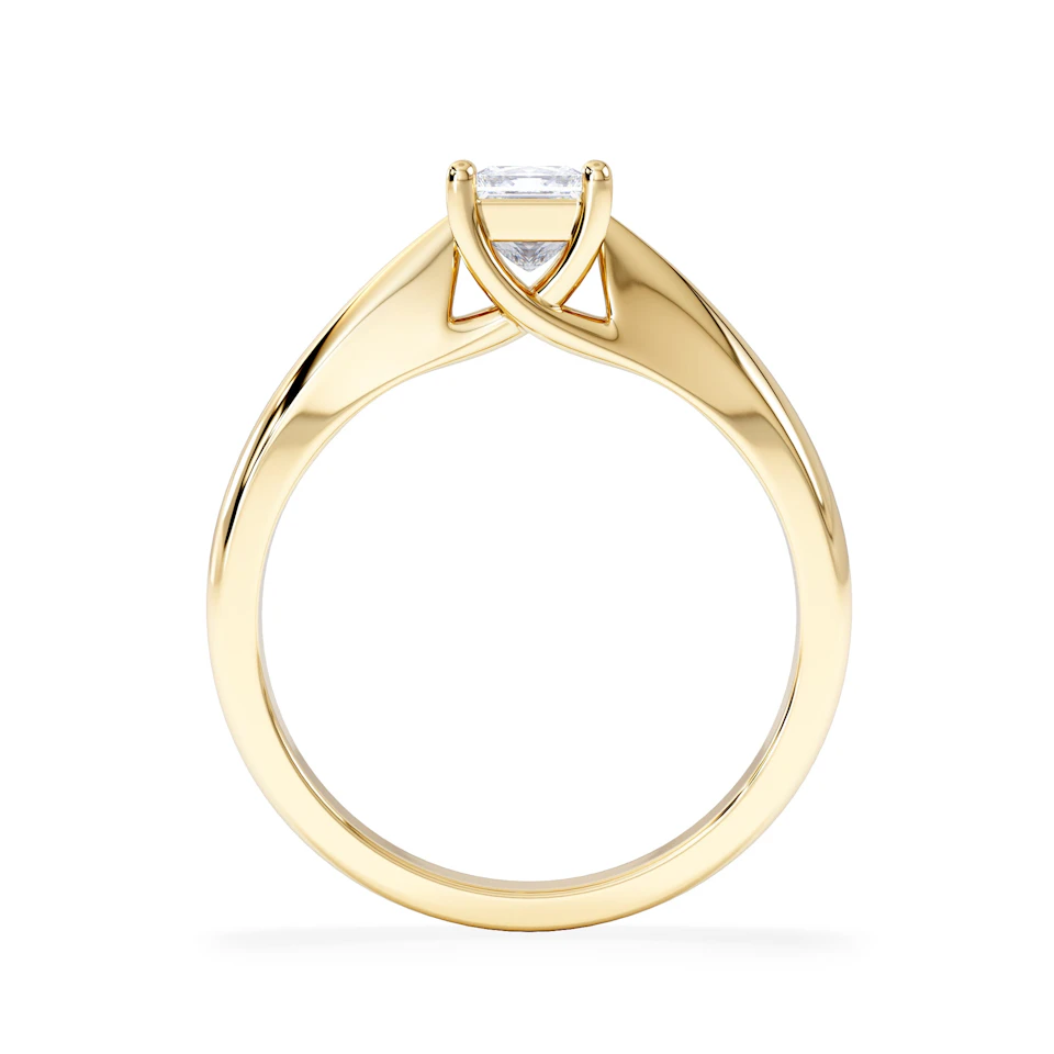 Naomi Princess Cut Lab Diamond Engagement Ring 0.50ct H/SI in 9k Gold