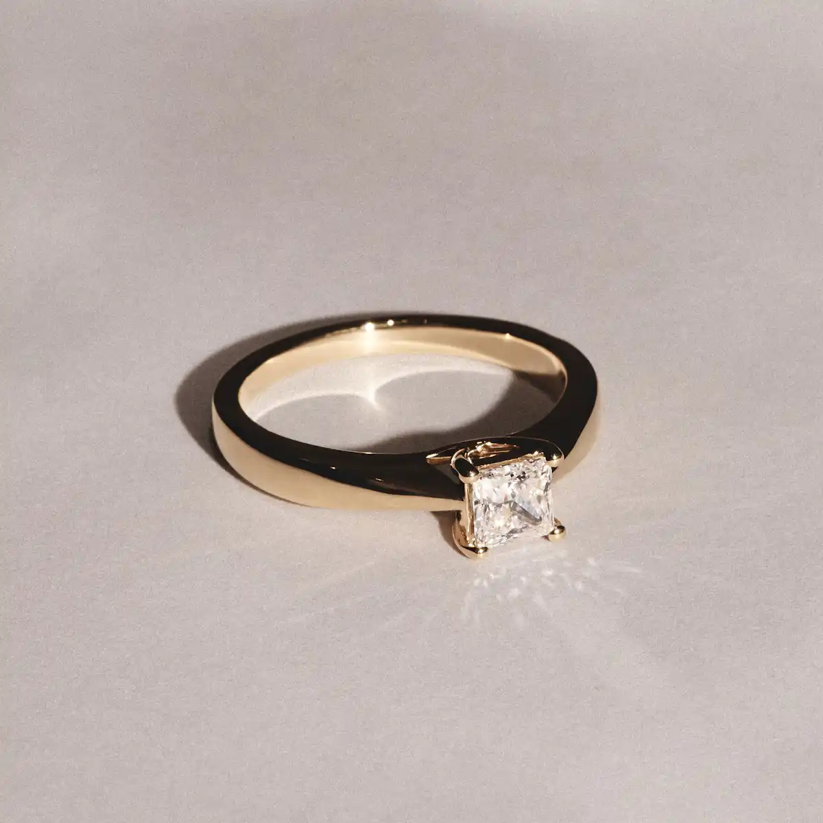Naomi Princess Cut Lab Diamond Engagement Ring 0.50ct H/SI in 9k Gold