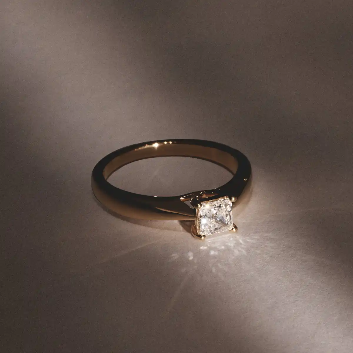 Naomi Princess Cut Lab Diamond Engagement Ring 0.50ct H/SI in 9k Gold