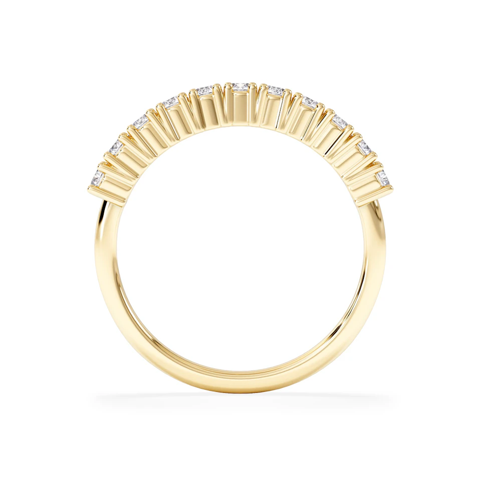 Twilight Lab Diamond 0.50ct H/SI Half Eternity Ring in 18K Gold Vermeil