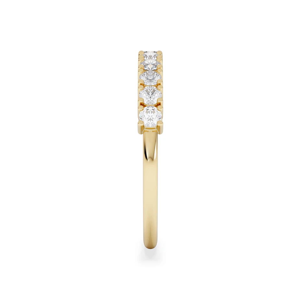 Twilight Lab Diamond 0.50ct H/SI Half Eternity Ring in 18K Gold Vermeil