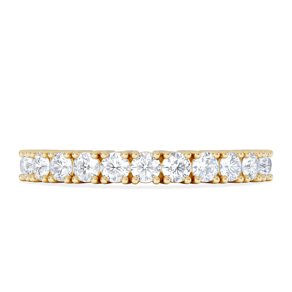 Twilight Lab Diamond 0.50ct H/SI Half Eternity Ring in 18K Gold Vermeil