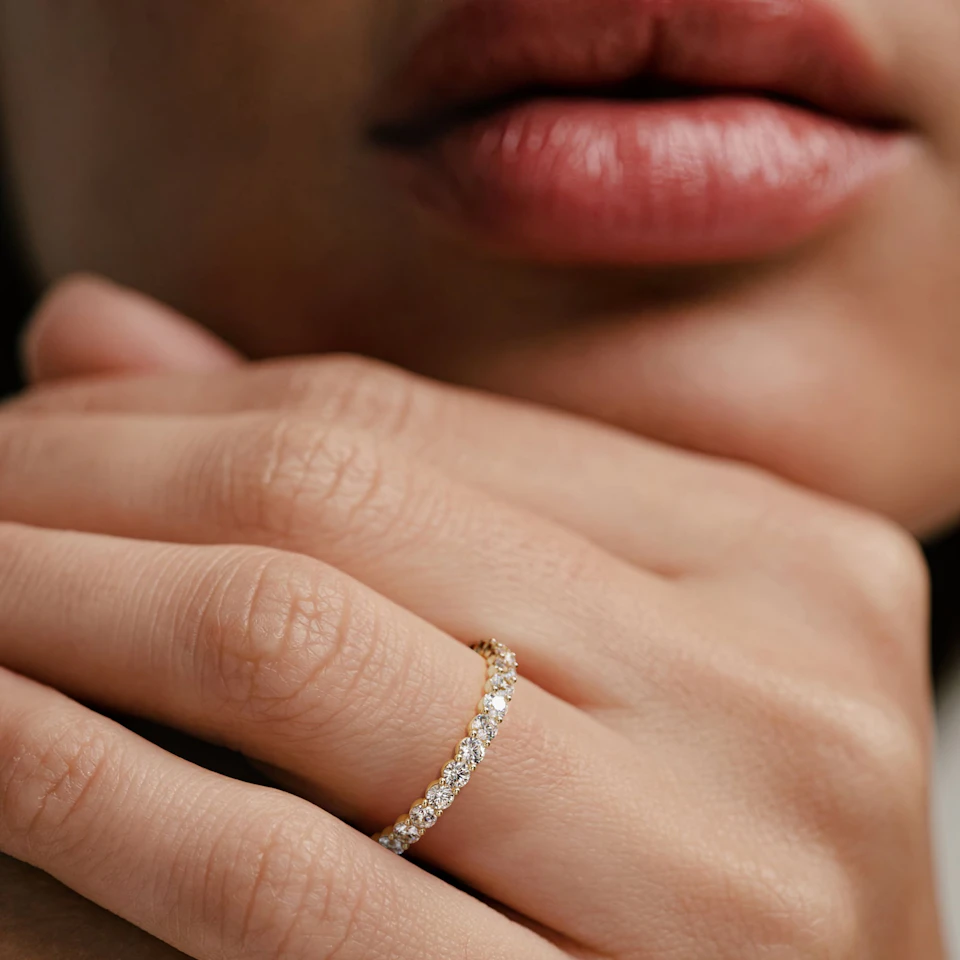Chloe Lab Diamond 1.00ct Full Eternity Ring F/VS in 9K Gold