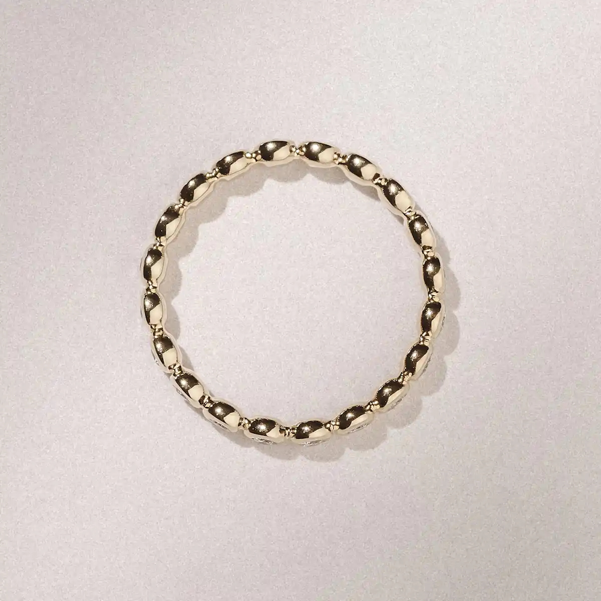 Lab Diamond Rubover Eternity Ring 0.33ct in 18K Gold Vermeil