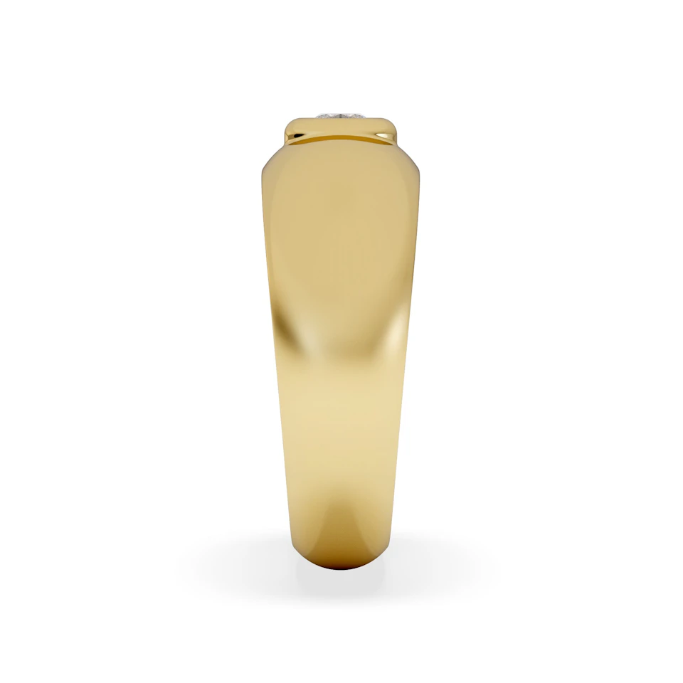 Men's Lab Diamond Signet Ring 0.25ct in18K Gold Vermeil H/SI