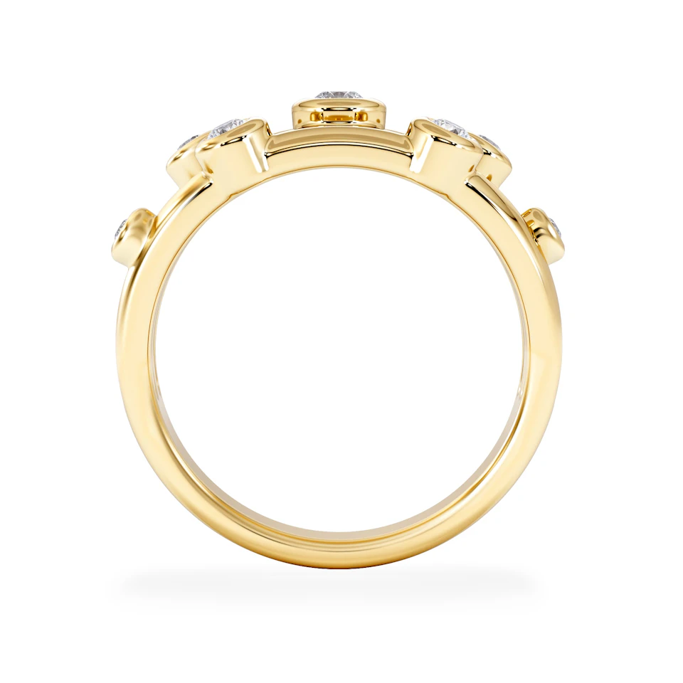 Lab Diamond Rain Drop Ring 0.25ct in 18K Gold Vermeil