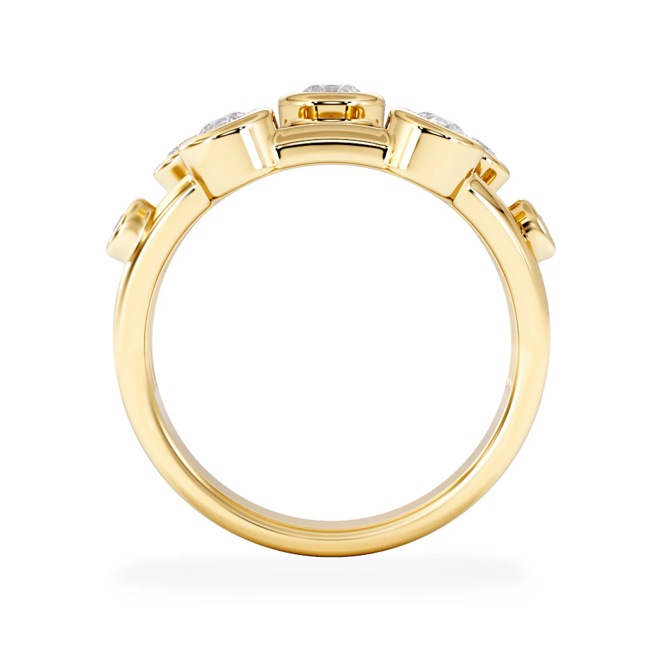Lab Diamond Rain Drop Ring 0.50ct in 18K Gold Vermeil