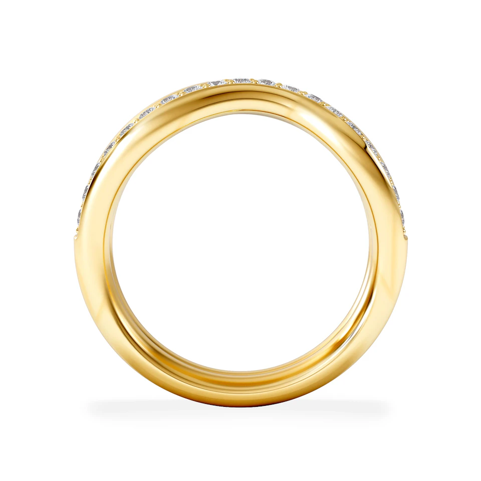 Duo Wave Stacking Lab Diamond Ring 0.26ct in 18K Gold Vermeil