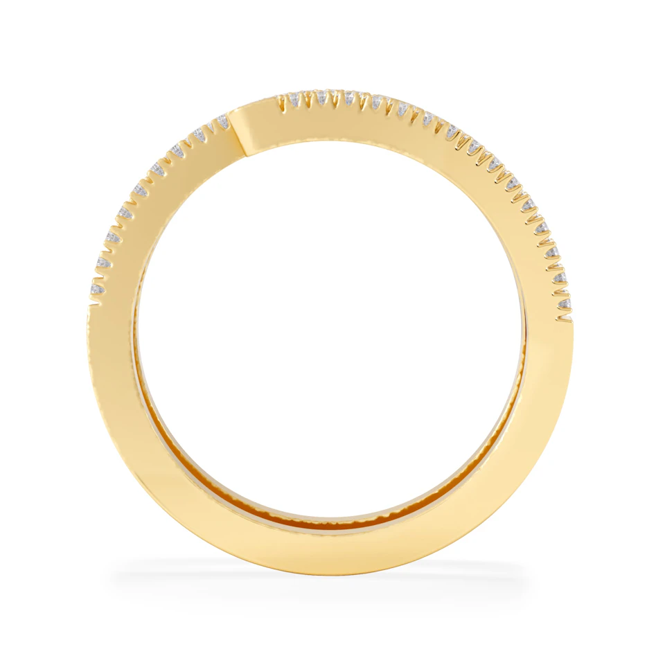 Lab Diamond Spiral Ring 0.25ct in 18k Gold Vermeil