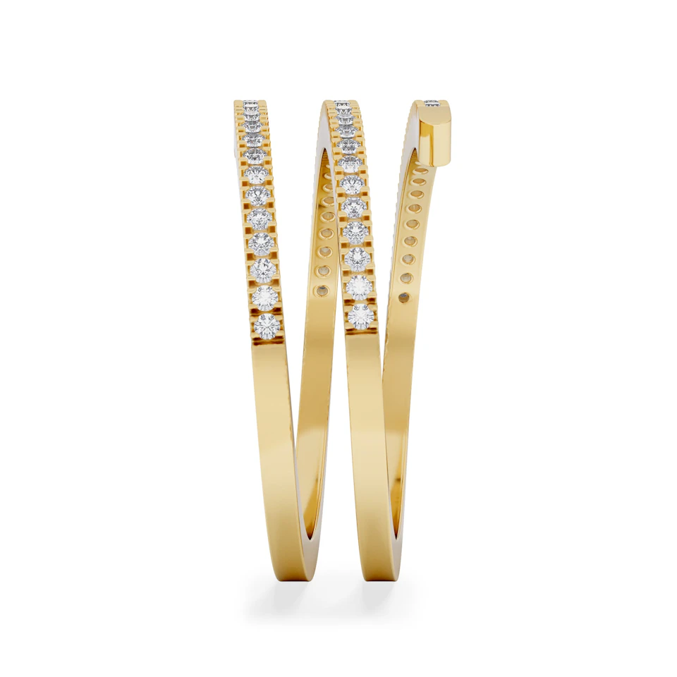 Lab Diamond Spiral Ring 0.25ct in 18k Gold Vermeil