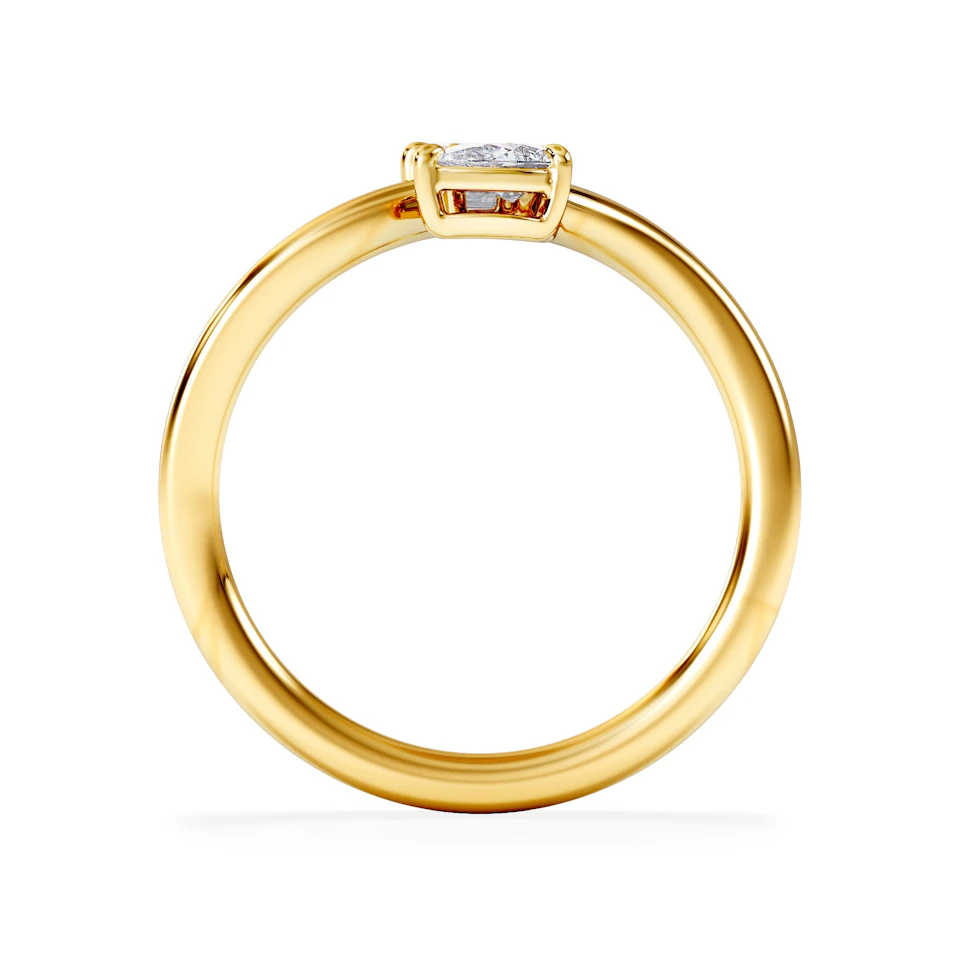 Toi et Moi Emerald and Pear Cut Lab Diamond Ring 30ct F/VS in 18K Gold Vermeil