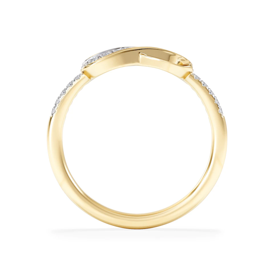 Infinity Love 0.13ct Lab Diamond Pavé Ring in 18K Gold Vermeil