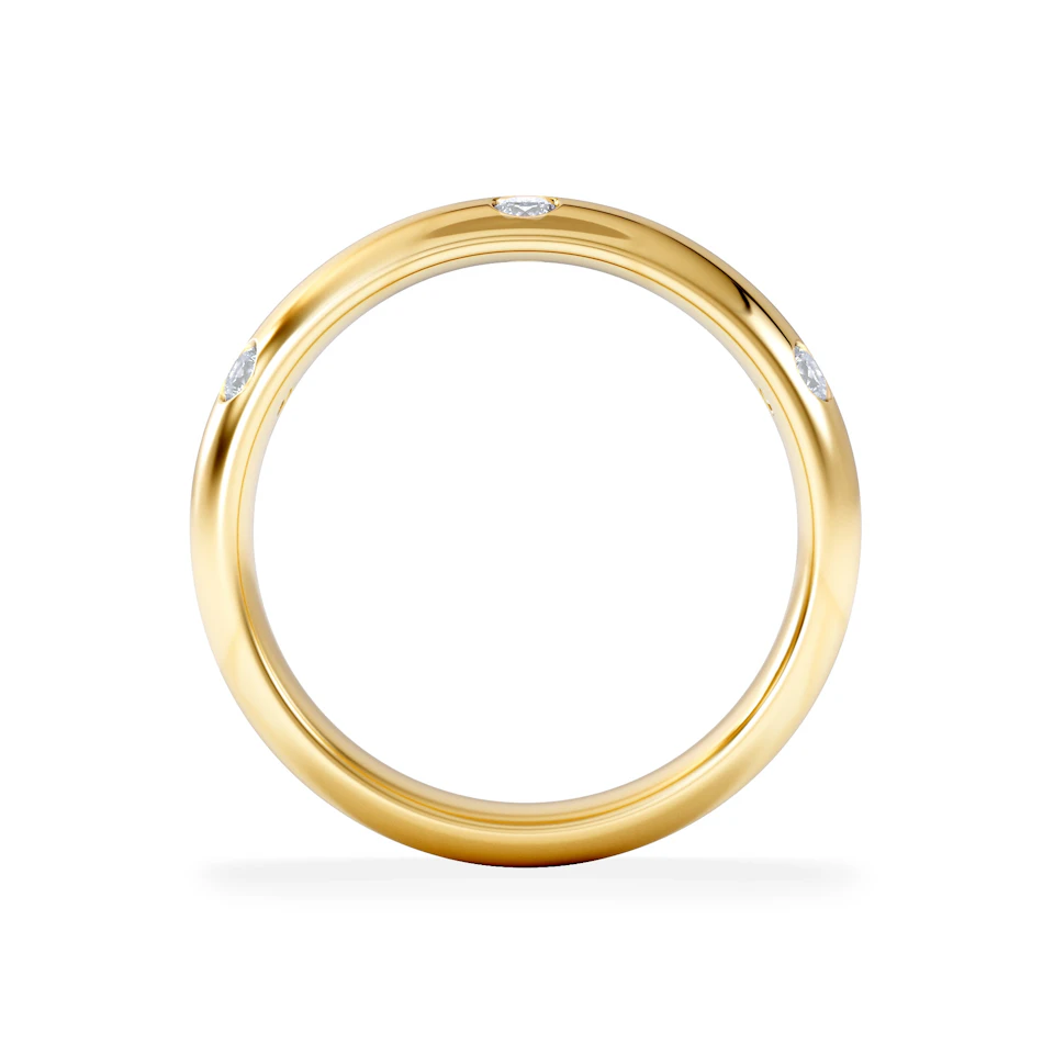 Seamless Lab Diamond Ring 0.26ct in 18K Gold Vemeil