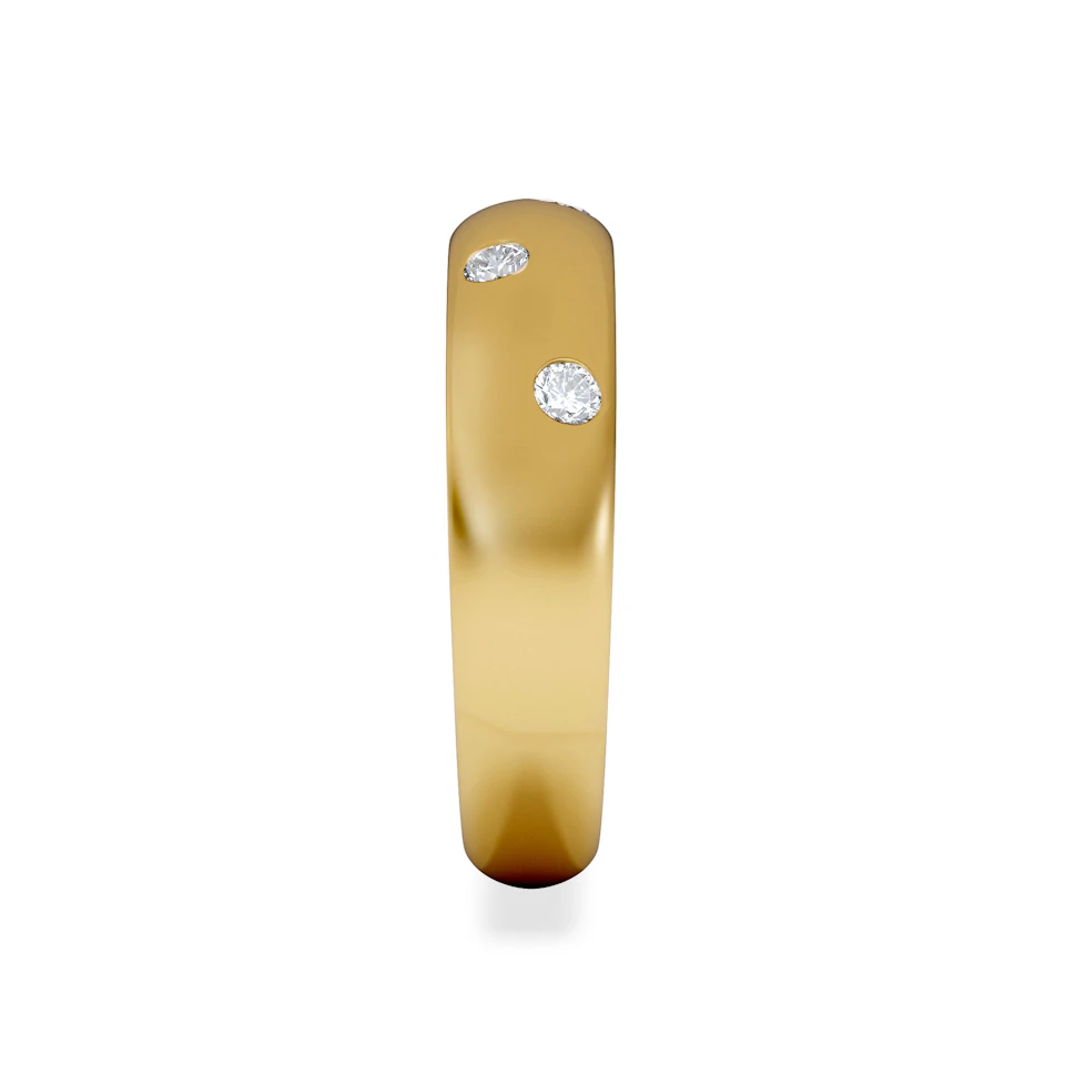 Seamless Lab Diamond Ring 0.26ct in 18K Gold Vemeil