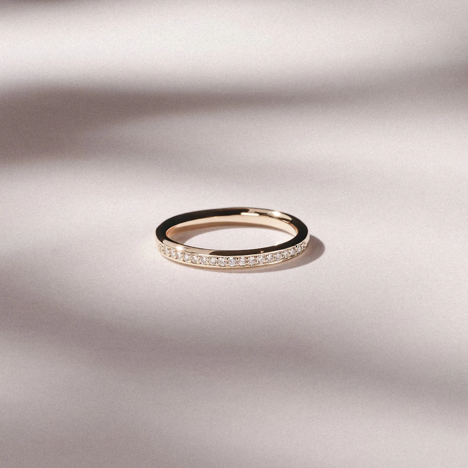 Lab Diamond Heritage Grain 0.15ct H/SI in 18K Gold Vermeil