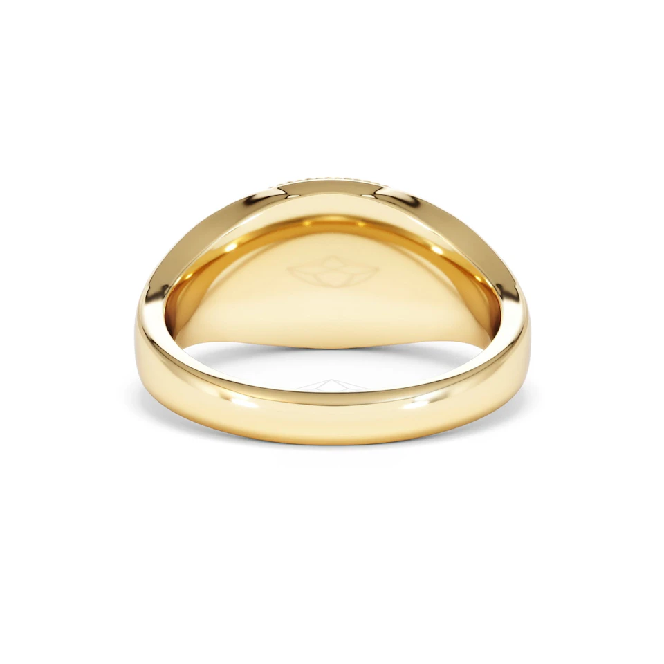 Capricorn Zodiac 0.01ct Lab Diamond Signet Ring in 18K Gold Vermeil