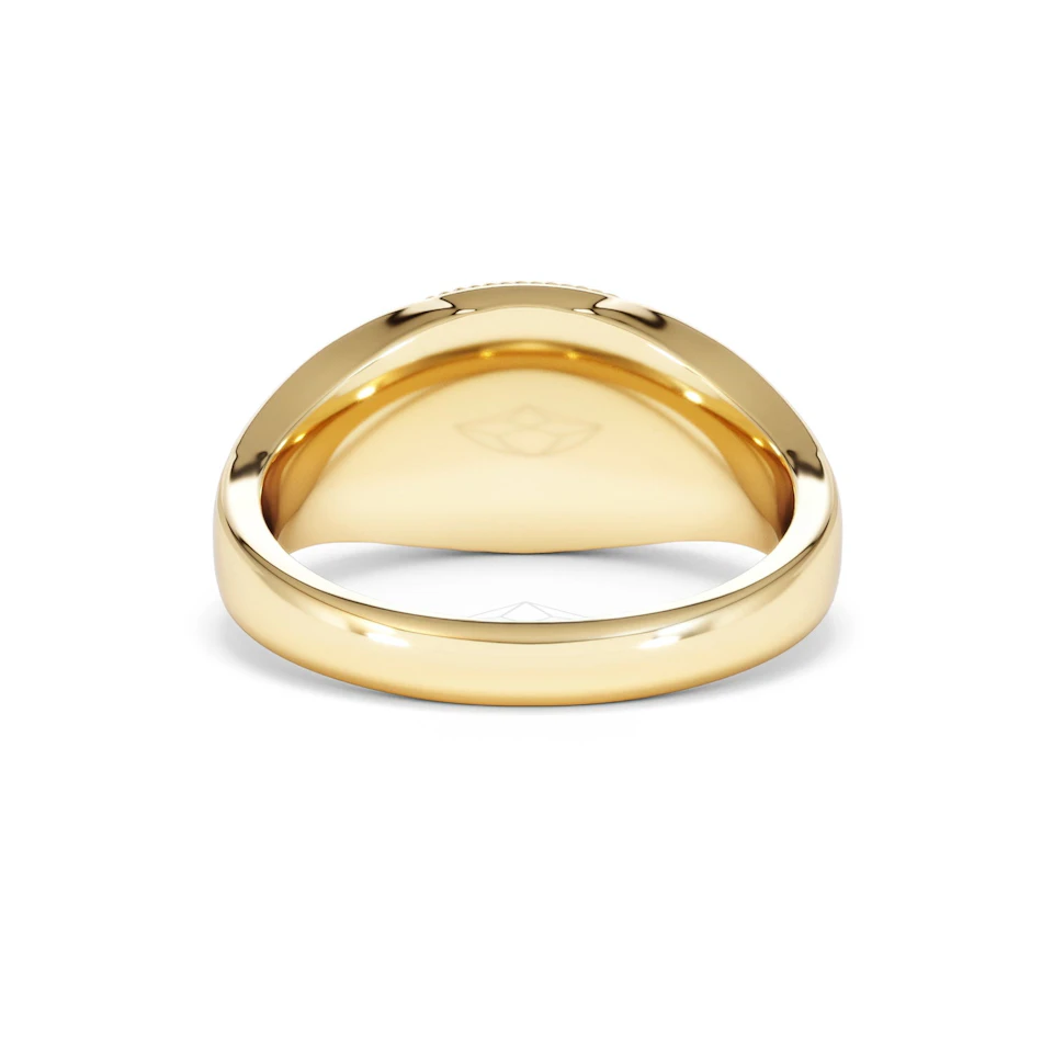 Sagittarius Zodiac 0.01ct Lab Diamond Signet Ring in 18K Gold Vermeil