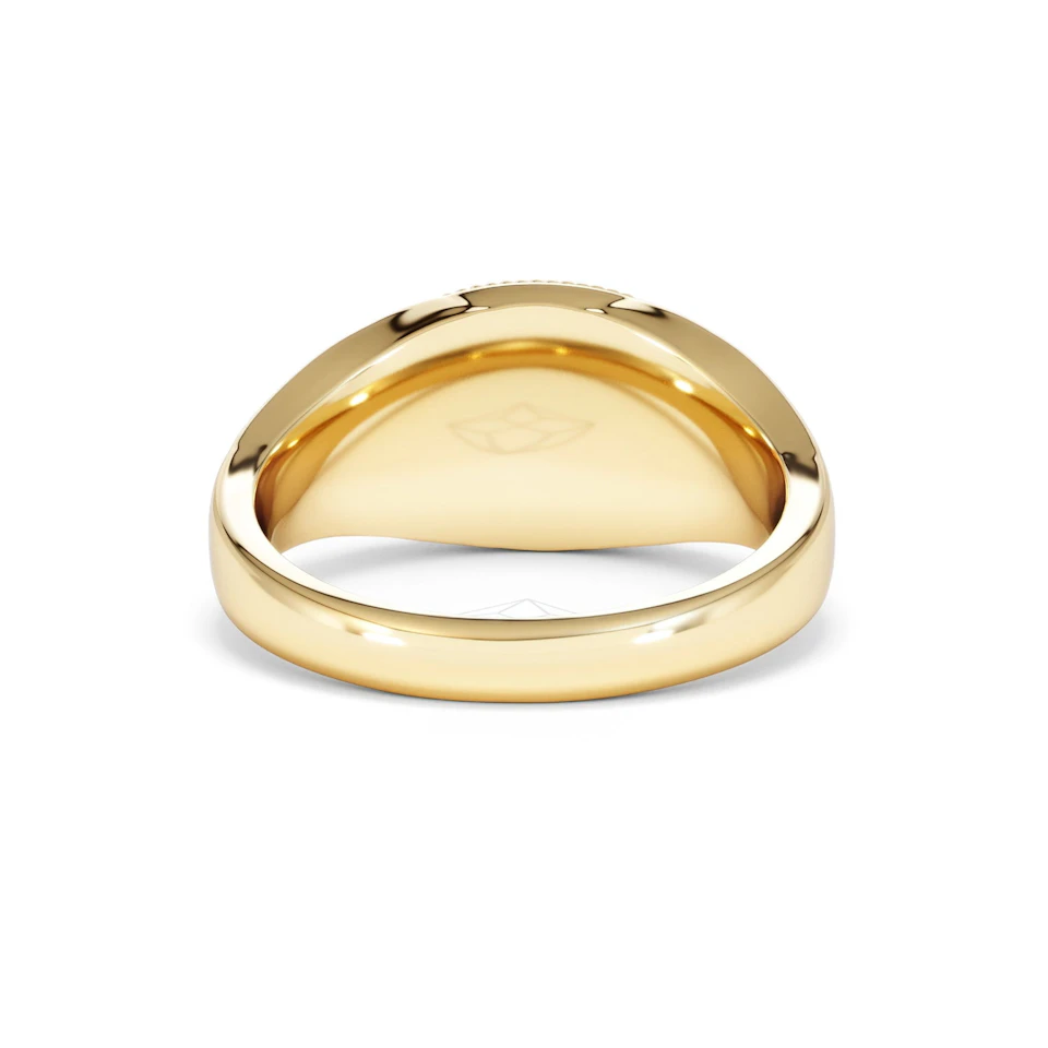 Scorpio Zodiac 0.01ct Lab Diamond Signet Ring in 18K Gold Vermeil