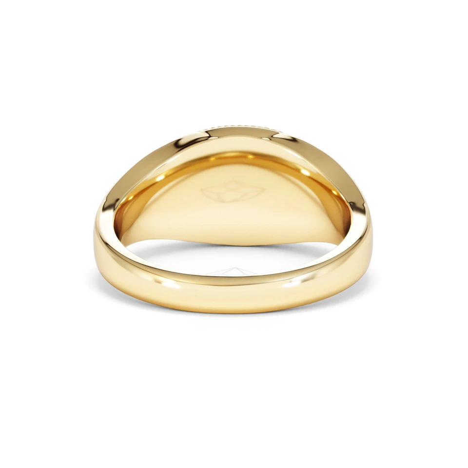 Taurus Zodiac 0.01ct Lab Diamond Signet Ring in 18K Gold Vermeil