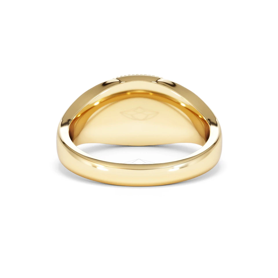Taurus Zodiac 0.01ct Lab Diamond Signet Ring in 18K Gold Vermeil