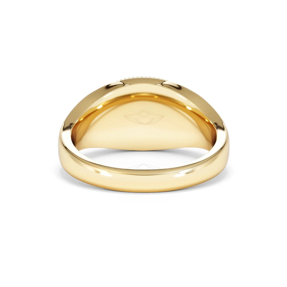 Virgo Zodiac 0.01ct Lab Diamond Signet Ring in 18K Gold Vermeil