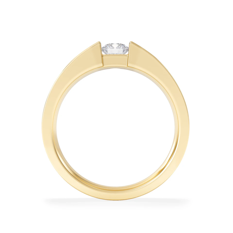 Jessica 0.25ct Round Cut Lab Diamond Solitaire Engagement Ring in 18K Gold Vermeil