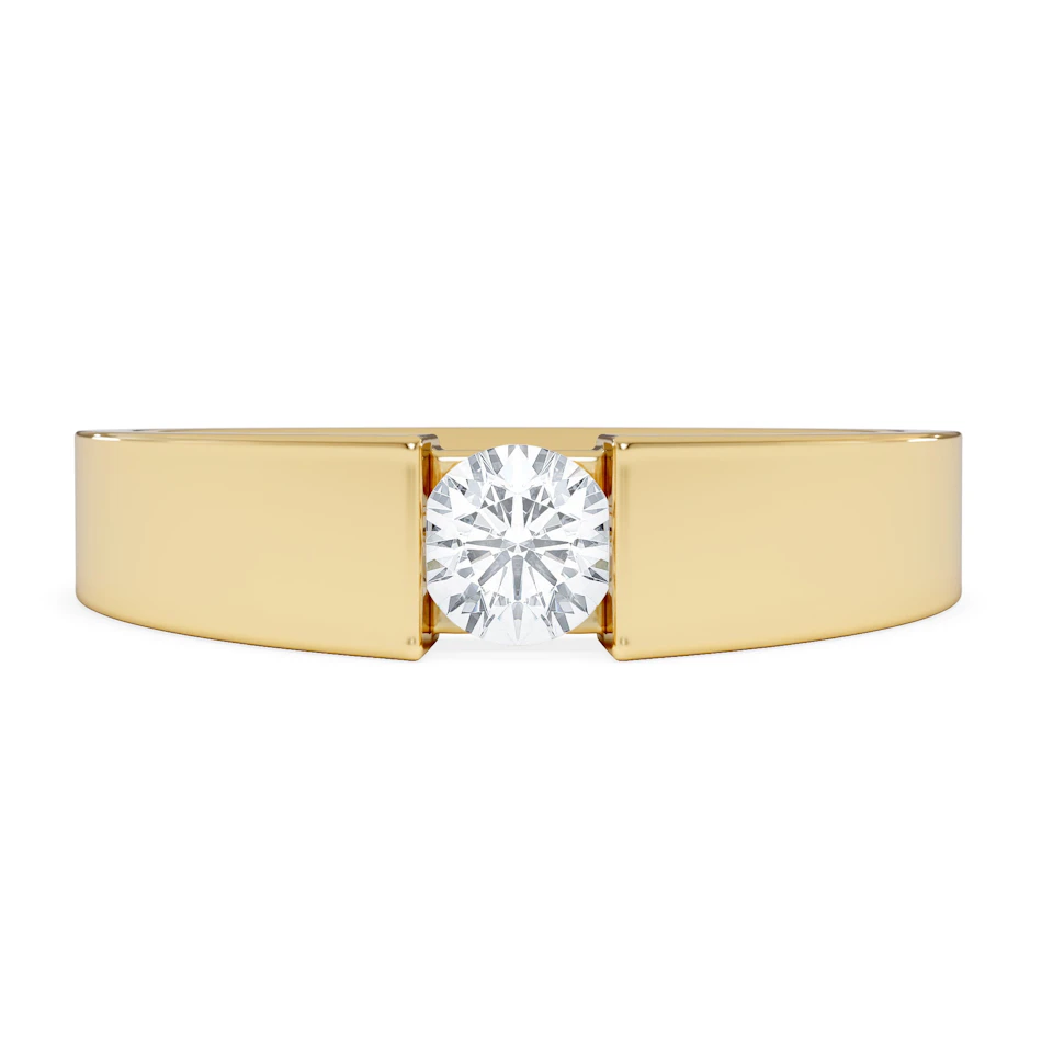 Jessica 0.25ct Round Cut Lab Diamond Solitaire Engagement Ring in 18K Gold Vermeil