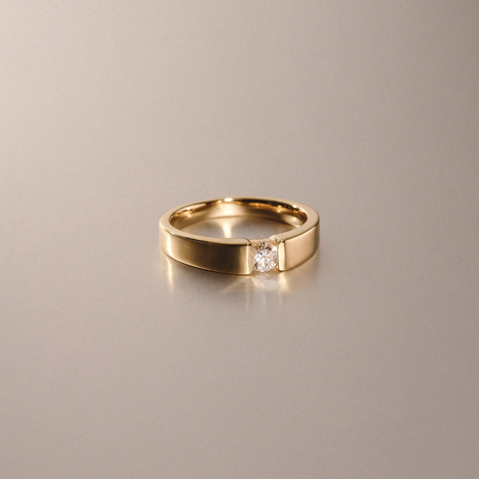 Jessica 0.25ct Round Cut Lab Diamond Solitaire Engagement Ring in 18K Gold Vermeil
